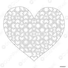 Bei technischen fragen zu dieser vorlage kannst du dich auch an die vorlagenwerkstatt wenden. Weisse Puzzleteile Angeordnet In Einer Herzform Medium Puzzle Vorlage Stock Vektorgrafi Crushpixel