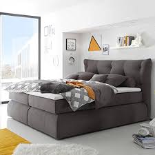 Luxus Boxspringbett Madison 180x200 Cm Grau Microvelour Inkl Matratze Und Topper Hotelbett Luxus Boxspringbetten Bett Haus Deko