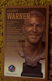 PRO FOOTBALL HALL OF FAME: "BUST POSTCARD," KURT WARNER, Class 2017, New