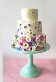 Floral Cake With Real Flowers Wedding Cake Edible Flowers Birthday Cake With Flowers Edible Flowers Cake