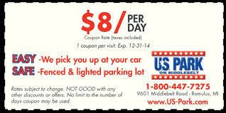 Make Your Reservation At One Of The Largest Offsite Parking Facility In The Detroit Metropolitan Area Our Daily Rate S Detroit Airport Airport Parking Us Park