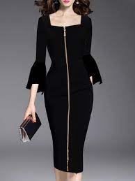 Berrylook shawl collar peplum plain bodycon dress clothes shopping near me, stores and shops, solid bodycon dresses, white bodycon midi dress, pencil dress. Berrylook Womens Berrylook Women S Fashion Front Zip Dress Graceq Com Bodycon Dress With Sleeves Bodycon Dress Bodycon Dress Online