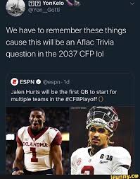 I believe they had to start both but i'm not sure. We Have To Remember These Things Cause This Will Be An Aflac Trivia Question In The