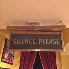15% off custom signs, posters or decals when you spend $75 or more for a limited time! Vintage Solid Brass Movie Theater Lighted Silence Please Sign Antique Cinema Movie Theater Theater Light Vintage Theatre