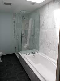 Bathtub With Adjacent Shower Glass Wall Design Bathroom Interior Glass Wall Bathroom Bathroom Decor