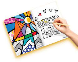 Romero britto coloring pages sketch template. Get A Free Romero Britto Coloring Book Stay Home Miami The Children S Trust