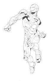 Iron Man Hitting Preparing Coloring Pages Iron Man Fan Art Iron Man Art Superhero Sketches