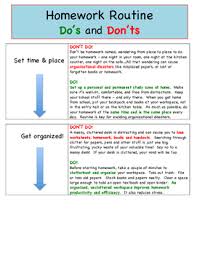 Lesson 8 Homework Routines Anchor Chart