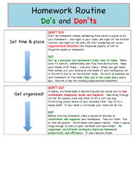 lesson 8 homework routines anchor chart