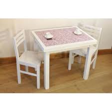 Comparez les prix des chaises et tables parmi les offres de nos partenaires marchands, et achetez en ligne. Ensemble Table Cuisine Carrelee Mosaique 4 Chaises Laquees Blanche