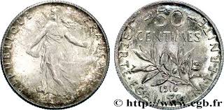 Explore france 50 centimes prices in the world coin price guide, powered by numismaster. 50 Centimes Semeuse 1916 F 190 23 Fmd 225974 Modern Coins