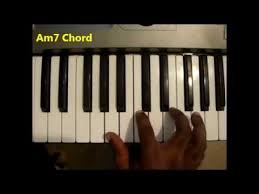 how to play amin7 chord a minor seventh am7 on piano keyboard