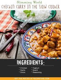 Recipe This Slimming World Chicken Curry In The Slow Cooker Recipe Slow Cooker Recipes Chicken Crockpot Recipes Healthy Cooker Recipes