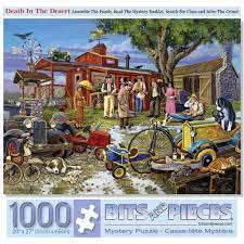 Big puzzles, small puzzles, floor puzzles and more. Bits And Pieces 1000 Piece Jigsaw Puzzle For Adults 20 X 27 Death In The Desert Mystery Puzzle 1000 Pc Solve The Mystery Jigsaws By Artist Gene Dieckhoner Buy