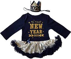 Amazon Com Kirei Sui Baby First New Year 2020 Bodysuit M Black Gold Clothing Babies 1st New Years First New Yrs 2 New Years Outfit Black Sparkle Newborn Tutu