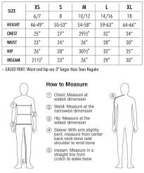 size charts for obermeyer apparel