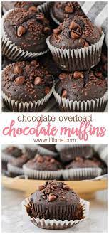 Double Chocolate Muffins Loaded With Chocolate Chunks Lil Luna Recipe Chocolate Muffins Chocolate Muffin Recipe Chocolate Chip Muffins