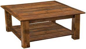 Acrylic coffee table lucite, 42 x 20 x 17 x 3/4 thick brilliant edge shine, from premium, thicker, made in usa raw acrylic sheet material. Barnwood Open Square Coffee Table With Shelf 34 X 34 And 42 X 42 Rustic Deco Incorporated