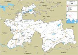 Regions and city list of tajikistan with capital and administrative centers are marked. Tajikistan Map Road Worldometer