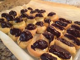 Eclairs Pate A Choux Chocolate Ganache Fresh Cream Filling Fresh Cream Eclairs Chocolate Ganache