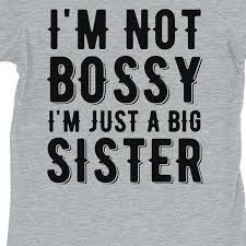 Shop Not Bossy Big Sister Womens Grey Funny Saying T-Shirt For ...