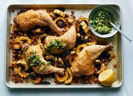 Sheet Pan Chicken With Squash And Dates Recipe Recipe In 2021 Nyt Cooking Recipes Pan Chicken