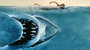 An enormous great white shark terrorizes a summer resort town, where a police chief, a grizzled fisherman and an intrepid marine biologist realize they're gonna need a bigger boat to battle the. Hd Wallpaper Art Digital Fan Jaws Movie Movies Posters Sharks Spielberg Wallpaper Flare