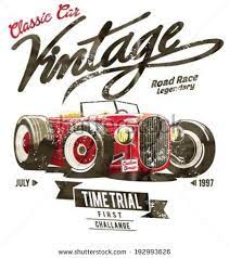 Vintage Race Car For Printing Vector Old School Race Poster Retro Race Car Set T Shirt Printing Designs By Swsctn Via S Race Cars Old Vintage Cars Car Posters