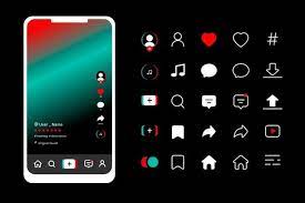 Download Tiktok App Interface With Icons Collection For Free App Interface Vector Free Icon Collection
