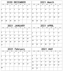 Users do not need to search on different websites or market to get 2021 calendars. Printable December 2020 May 2021 Calendar Free Template Learnworksheet Learn The Knowledge On Fingertips Printable December 2020 May 2021 Calendar Free Template