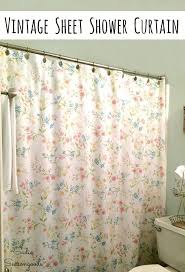 Floral Shower Curtain For A Cottage Bathroom From Vintage Bed Sheets Diy Shower Curtain Floral Shower Curtains Amazing Bathrooms