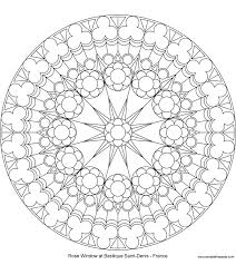 Coloring Page Rose Window At Saint Denis North Mandala Coloring Pages Rose Window Coloring Pages