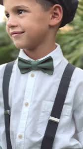 Maroon Bow Tie & Navy Blue Suspenders