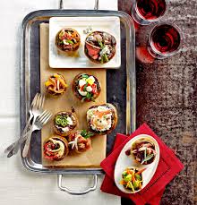 Heavy appetizers (or hearty appetizers) would mean hot or cold appetizers that would be enough for a meal: Host An Appetizers Only Dinner Party Finger Food Ideas Better Homes Gardens