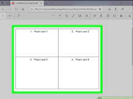 3 ways to print on note cards pc or mac wikihow with regard google docs index card template alphabet flashcards upper and lower case