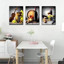5 out of 5 stars. 3 Pieces Canvas Art Contemporary Nature Pictures For Dining Room Wall Decor Home Decoration 16x24inch Hj 4612 Huadaoart Kitchen Wall Art Decor Canvas Artwork Fruits Grapes Wine Bottle Foods Canvas Painting Home