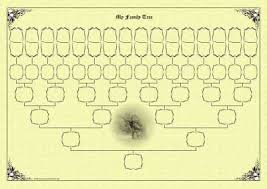 Blank Family Tree Charts Ancestral Pedigree