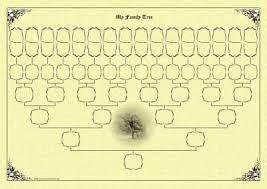 Blank Family Tree Charts Ancestral Pedigree