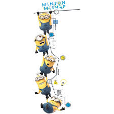 despicable me 2 growth chart peel and stick wall decals walmart com