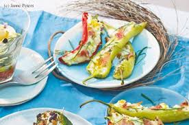 Gefullte Ofenpaprika Mit Speck Lebensmittel Essen Frisch Gekocht Speck