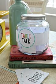 Table Talk With Printable Dinner Conversation Starters Dinner Conversation Starters Dinner Table Games Family Conversation Starters