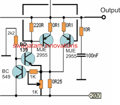 How many amps is 500 watts? The Post Details A Simple 20 Watt Power Amplifier Circuit Which Uses Only Power Transistors For The Operations And Is Based Circuit Projects Amplifier Circuit