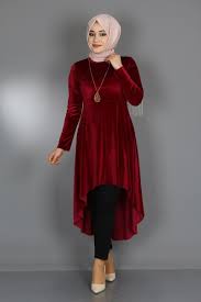 Buse Tesettur Kadife Tunik Modelleri Moda Tesettur Giyim Moda Stilleri Moda Kadife