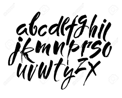 Sometimes … okay, often … i get tired of writing in the same letter style. Vector Acrylic Brush Style Hand Drawn Alphabet Font Calligraphy Alphabet On A White Background Ink Hand Lettering Royalty Free Cliparts Vectors And Stock Illustration Image 135728497