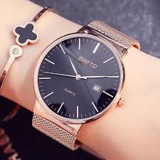 Gimto Fashion Rose Gold Women Watch Minimalism Simple Stylish Luxury Casual Lady Watches Waterproof Dress Wristwatch For Female Bayan Saatleri