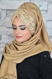 Aise Tesettur Bej Payetli Hazir Abiye Sal Moda Stilleri Bej Sal
