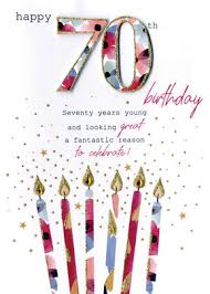 A 70th birthday is a monumental milestone as age begins to show its true colours. Female Happy 70th Birthday Greeting Card Cards