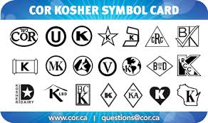 (of food or places where food is sold, etc.) prepared or kept in conditions that follow the…. Cor View Of Cor Kosher Symbol Card