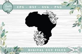 Download Africa Map Floral Silhouette Cutfile Graphic By Basilio Vintage Creative Fabrica PSD Mockup Templates