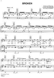 Broken Seether Sheet Music Broken Seether Sheet Music Seether Lyrics